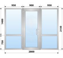 Холодная алюминиевая входная группа 2800x2150 мм