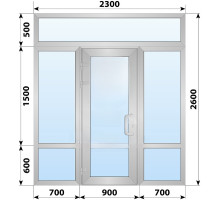 Холодная алюминиевая входная группа 2300x2600 мм