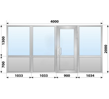 Холодная алюминиевая входная группа 4000x2000 мм