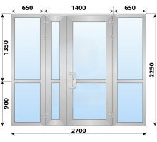 Холодная алюминиевая входная группа 2700x2250 мм
