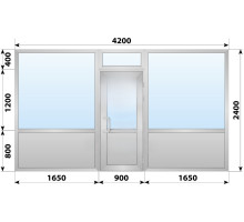 Холодная алюминиевая входная группа 4200x2400 мм