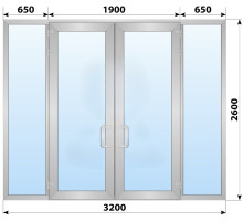 Холодная алюминиевая входная группа 3200x2600 мм