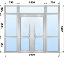 Холодная алюминиевая входная группа 3000x2600 мм