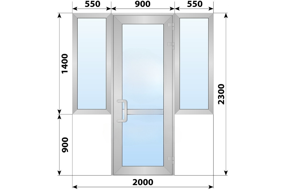 Холодная алюминиевая входная группа 2000x2300 мм