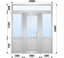 Холодная алюминиевая входная группа 2000x2400 мм