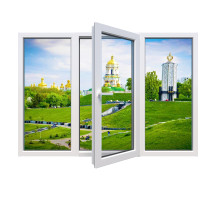 Металопластикове вікно Glasso 5S трьохстулкове з поворотно-відкидною стулкою 2700 x 1100 мм