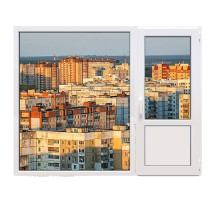 Балконный блок Kommerling 70ST plus с глухим паномарным окном в пол 1800 x 2000 мм