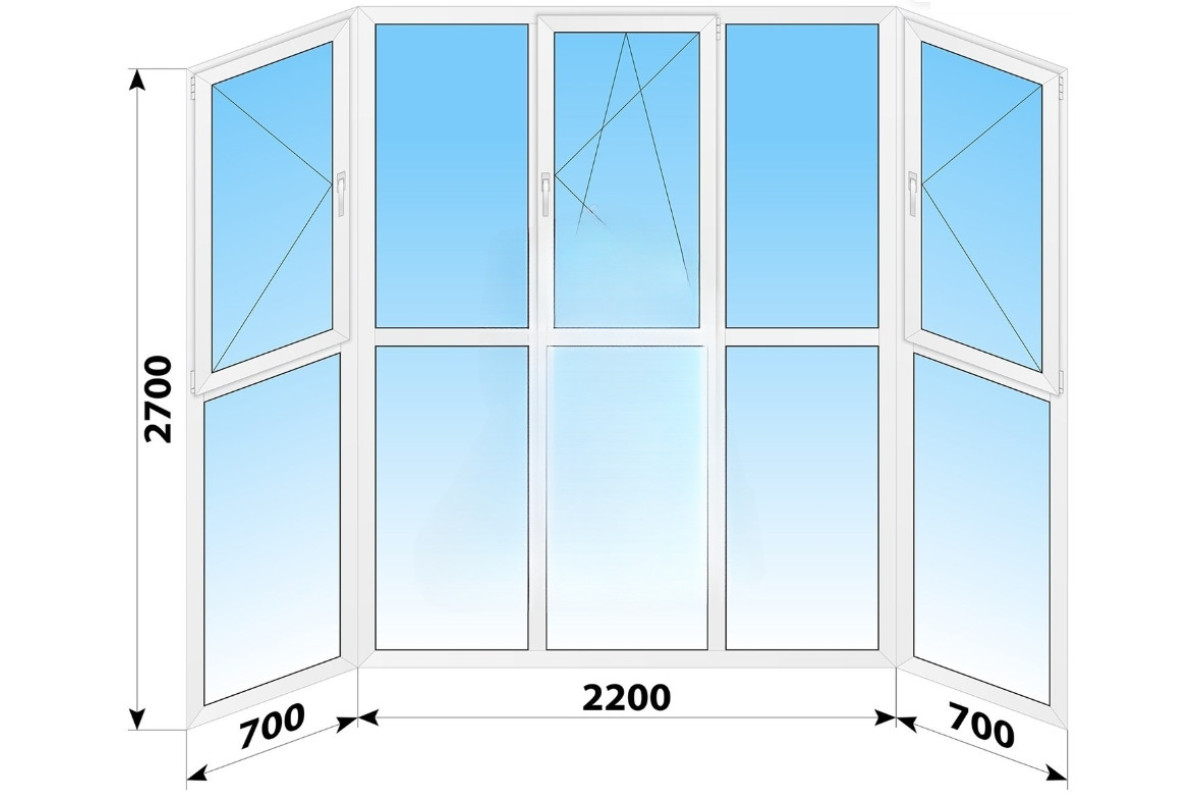 Панорамные металлопластиковые окна WDS 7S 3600x2700 мм