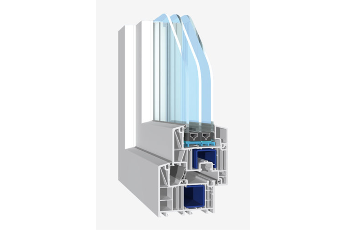 Металлопластиковые двери Salamander BluEvolution 82 поворотно-откидные 600 x 2000 мм
