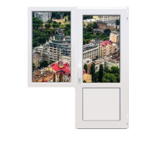 Балконный блок Salamander BluEvolution 92 с глухим окном и поворотно-откидной дверью 1700 x 2100 мм
