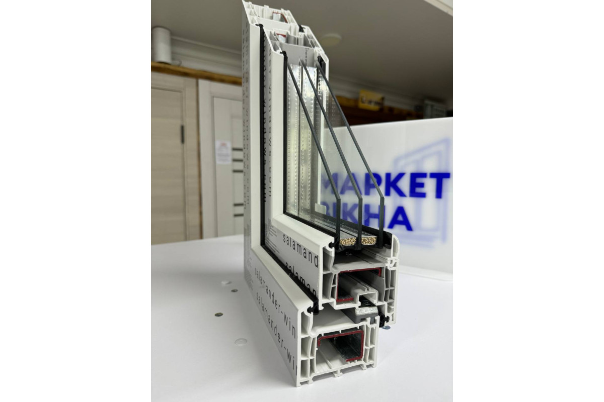 Металлопластиковые двери Salamander BluEvolution 82 поворотно-откидные 600 x 2000 мм