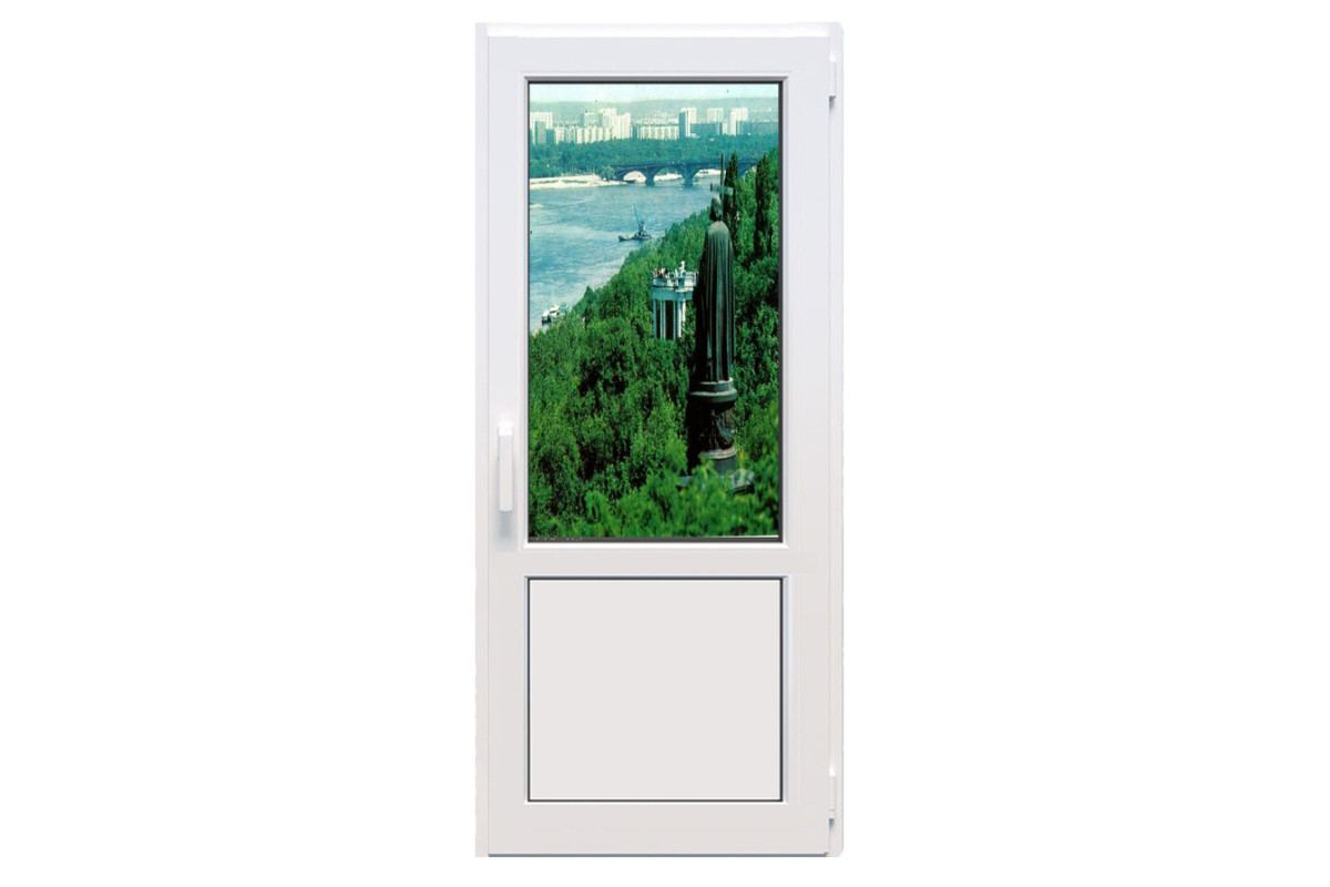 Металлопластиковые двери VEKA Softline поворотно-откидные 700 x 2000 мм