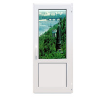 Металлопластиковые двери VEKA Softline поворотно-откидные 700 x 2000 мм
