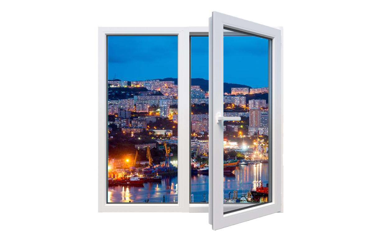 Металлопластиковые окна VEKA Softline 82 двустворчатое с поворотно-откидной створкой 1600 x 1200 мм