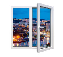 Металлопластиковые окна VEKA Softline 82 двустворчатое с поворотно-откидной створкой 1600 x 1300 мм
