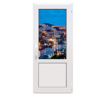 Металлопластиковые двери VEKA Softline 82 поворотно-откидные 900 x 2100 мм