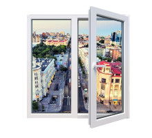 Металлопластиковые окна VEKA Proline двустворчатое с поворотно-откидной створкой 1200 x 1300 мм