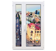 Металлопластиковые двери VEKA Proline полуторные с поворотно-откидной створкой 1400 x 2000 мм
