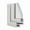 Металлопластиковые окна VEKA Proline двустворчатое с поворотно-откидной створкой 1200 x 1200 мм
