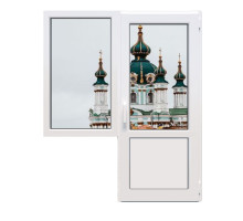 Балконный блок Viknaland B58-5K с глухим окном и поворотно-откидной дверью 1500 x 2100 мм