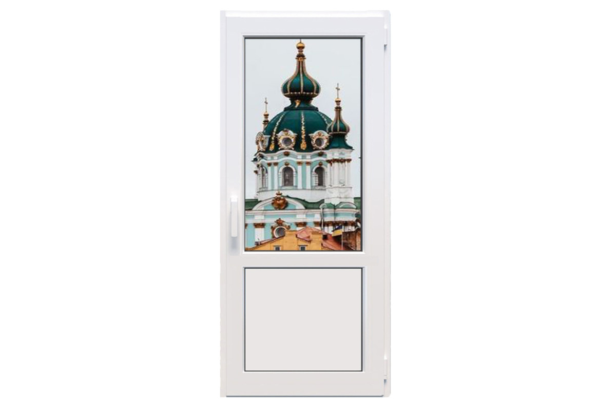 Металлопластиковые двери Viknaland B58-5K поворотно-откидные 800 x 1900 мм
