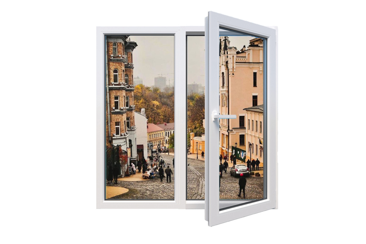 Металлопластиковые окна Viknaroff Fenster 500 двустворчатое с поворотно-откидной створкой 1300 x 900 мм