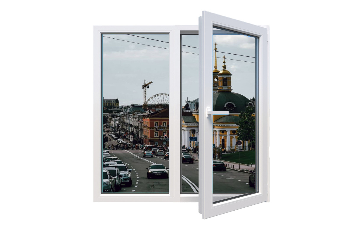 Металлопластиковые окна Viknaroff MegaLine 600 двустворчатое с поворотно-откидной створкой 1300 x 900 мм