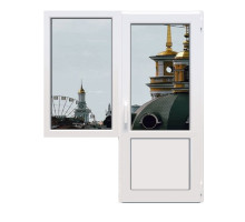 Балконный блок Viknaroff MegaLine 600 с глухим окном и поворотно-откидной дверью 1700 x 2100 мм