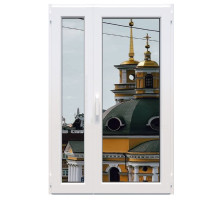 Металлопластиковые двери Viknaroff MegaLine 600 полуторные с поворотно-откидной створкой 1200 x 2100 мм