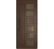 Металлопластиковые входные двери Viknaroff MegaLine 600 New шоколад 3960х2050 мм