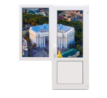 Балконный блок WDS 6S с глухим окном и поворотно-откидной дверью 1700 x 2100 мм