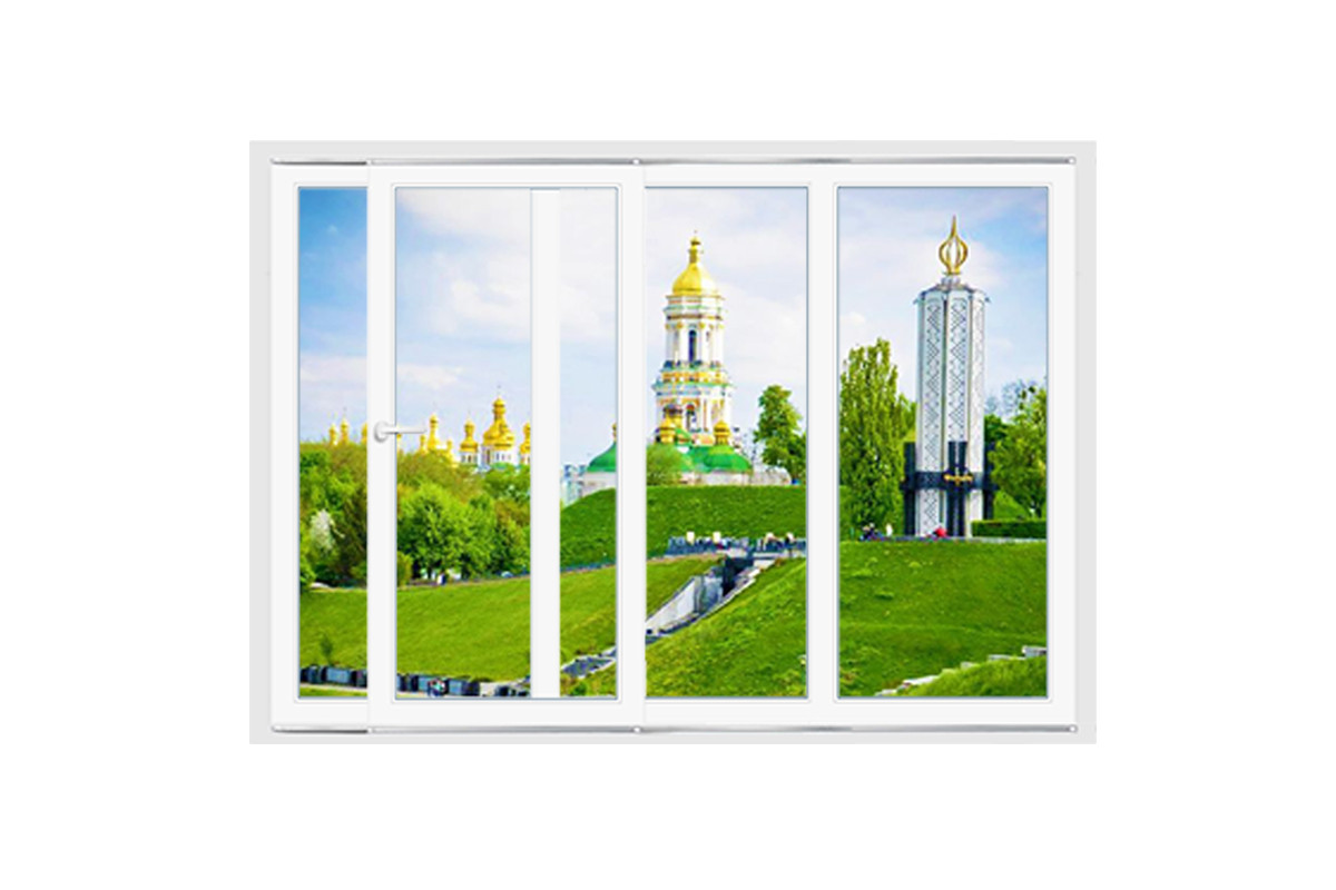 Металлопластиковые двери WDS 7S Раздвижные на паралельно сдвижной системе №2