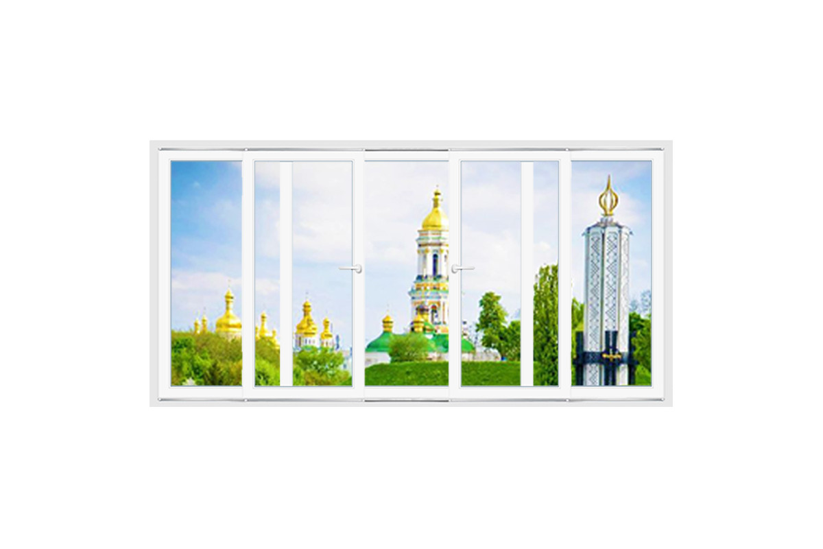 Металлопластиковые двери WDS 7S Раздвижные на паралельно сдвижной системе №3