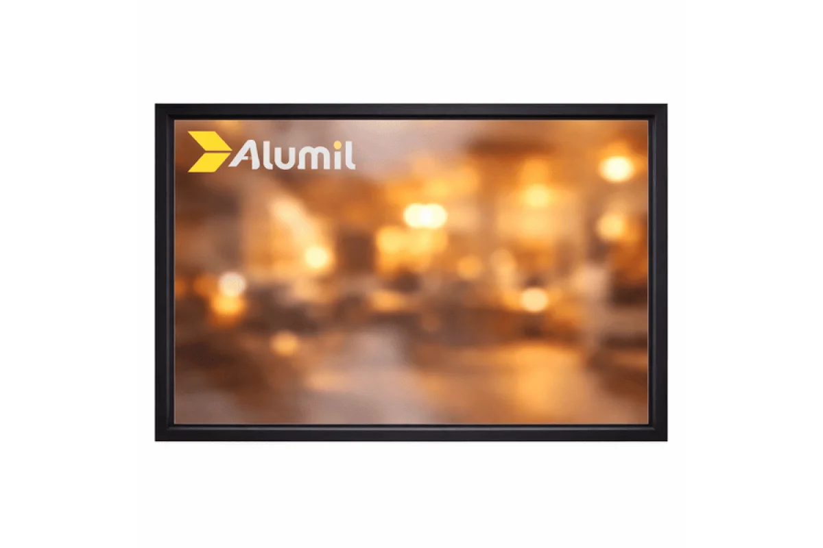 Алюмінієве вікно з термоізольованого профілю ALUMIL S77 глухе 1500*2000 мм антрацит