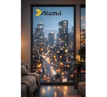 Алюминиевое окно из термоизолированного профиля ALUMIL S77 глухое 1700*1000 мм антрацит