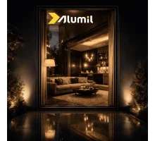 Алюминиевое окно из термоизолированного профиля ALUMIL S77 поворотно-откидное 1700*900 мм антрацит