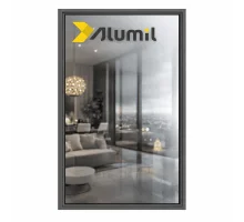 Алюминиевое окно из термоизолированного профиля ALUMIL S77 глухое 2000*900 мм антрацит