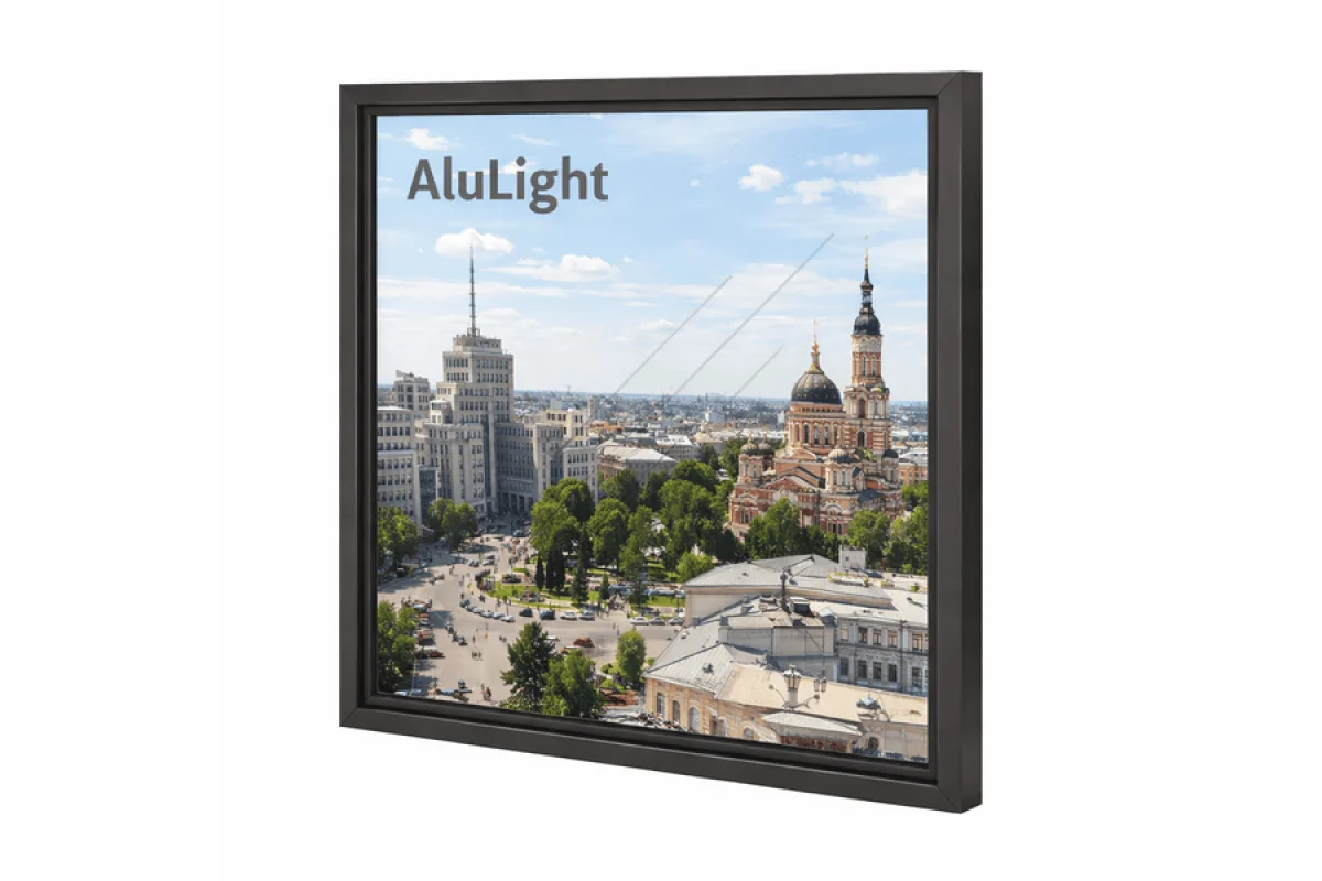 Алюмінієве вікно з терморозривом профіль AluLight W76 глухе 1700*1400 мм антрацит