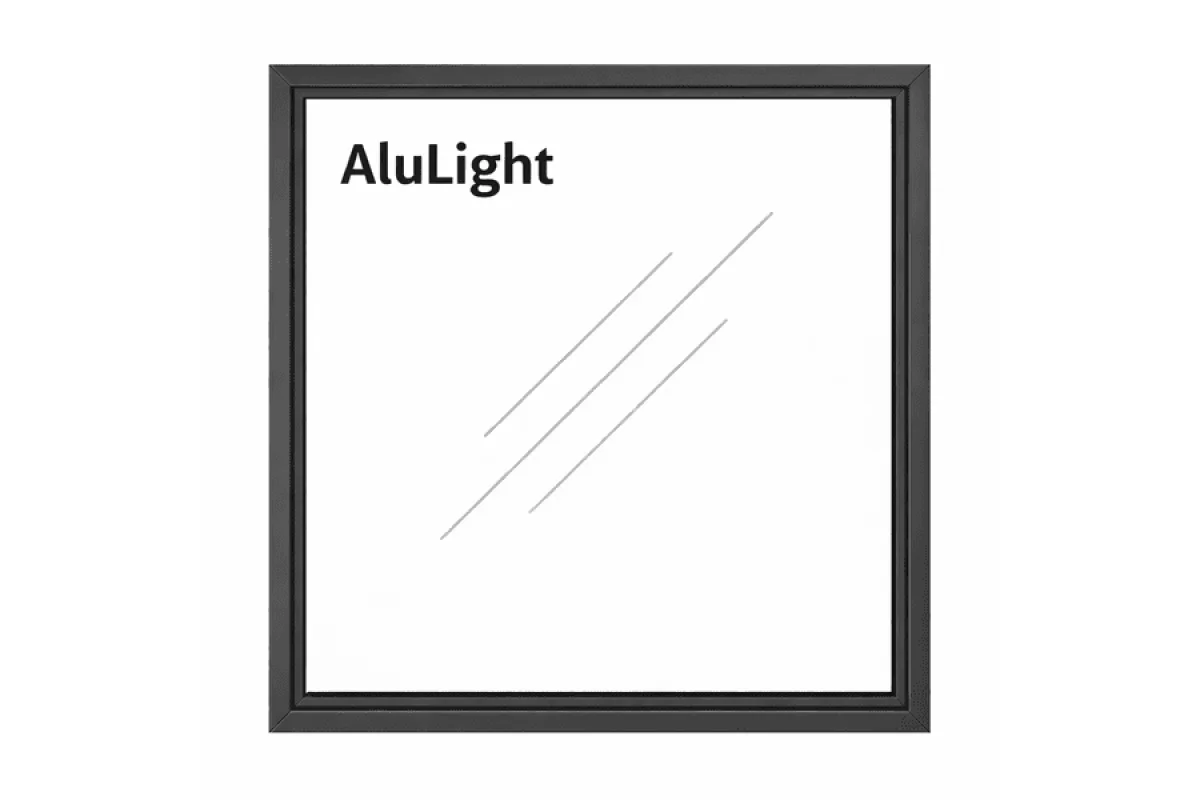 Алюмінієве вікно з терморозривом профіль AluLight W76 глухе 1800*1400 мм антрацит