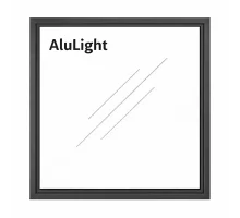 Алюмінієве вікно з терморозривом профіль AluLight W76 глухе 1800*1400 мм антрацит