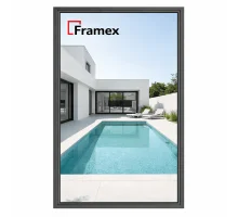 Алюмінієве вікно з теплого профілю Framex FT 72 глухе 3000*1500 мм антрацит