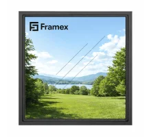 Алюмінієве вікно з теплого профілю Framex FT 72 глухе 2000*1500 мм антрацит