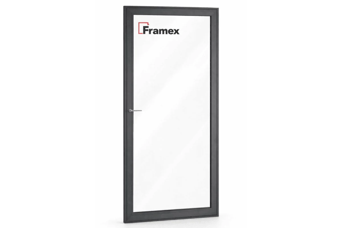 Алюминиевое окно из теплого профиля Framex FT 72 глухое 2000*1500 мм антацит