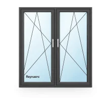 Алюминиевое окно Reynaers CS 77 с теплоизоляцией поворотно-откидное 1700*2200 мм антрацит RAL 7016