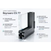 Алюминиевая параллельно раздвижная система Reynaers CS 77 с теплоизоляцией 3000*2800 мм антрацит RAL 7016