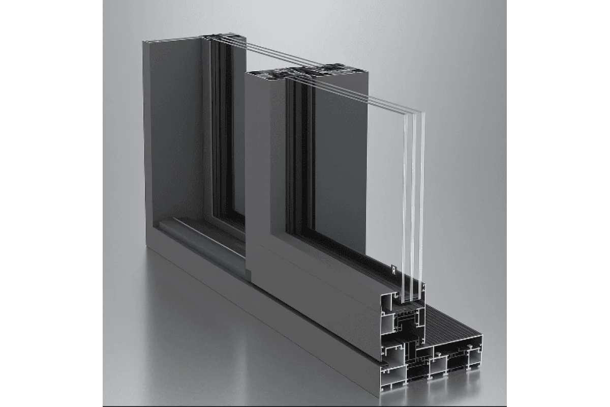 Алюминиевая подъемно-раздвижная система Reynaers MasterPatio с теплоизоляцией 3200*2000 мм антрацит RAL 7016