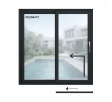 Алюминиевая подъемно-раздвижная система Reynaers MasterPatio с теплоизоляцией 2000*2300 мм черный матовый RAL 9005