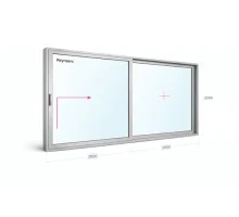 Алюминиевая подъемно-раздвижная система Reynaers MasterPatio с теплоизоляцией 4000*2000 мм анодированный алюминий