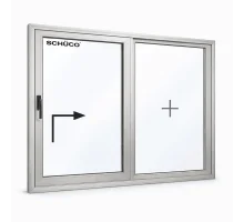 Алюминиевая подъемно-раздвижная система Schüco ASE 60 с теплоизоляцией 2400*2100 мм анодированный алюминий