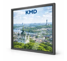 Алюмінієве вікно з термоізольованого профілю KMD.78 глухе 2200*1500 мм антрацит